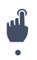 An icon of a hand with a semi-circle over the index finger