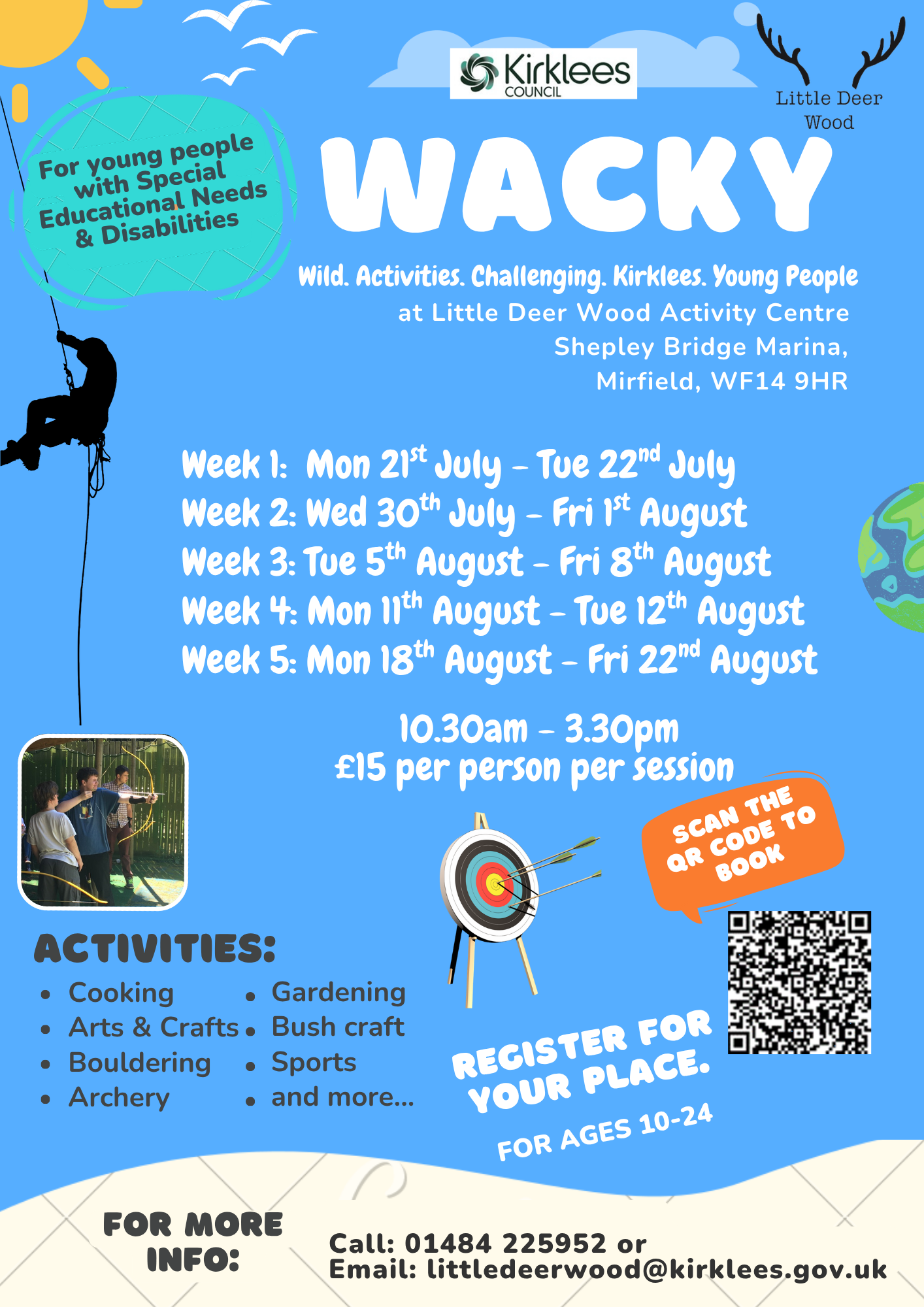 poster advertising summer activities in kirklees
