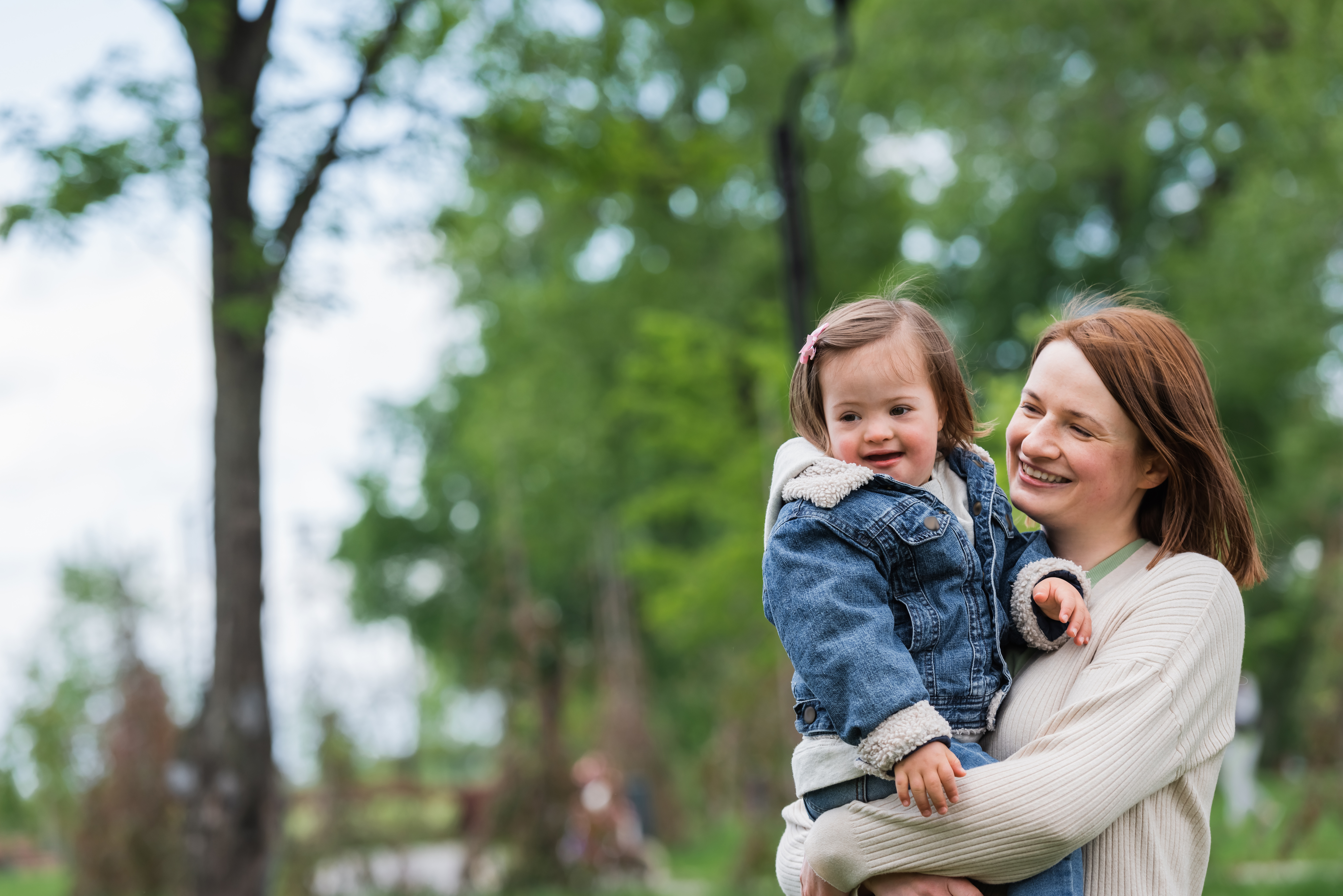 Mother and baby in arms