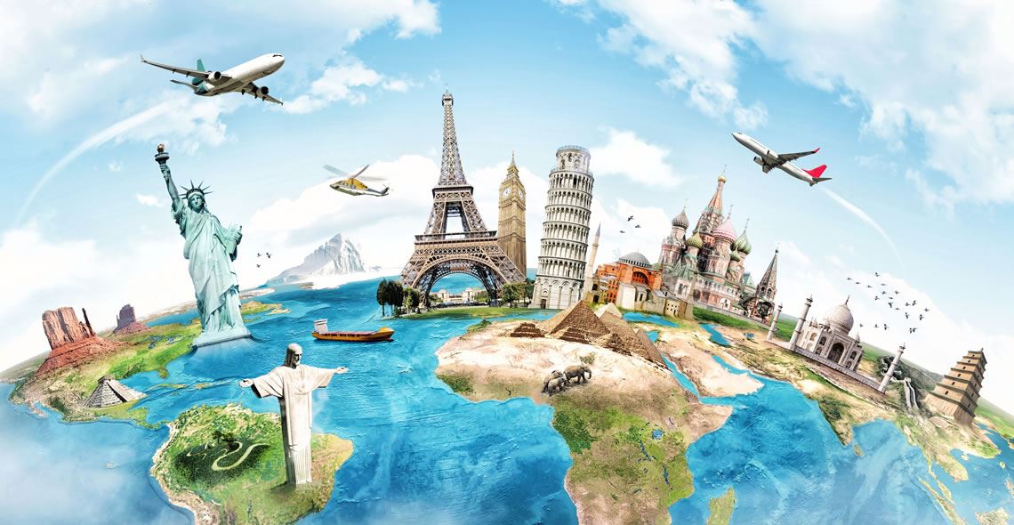 Image showing some countries of the world and tourist attractions
